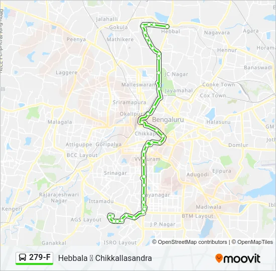 279-F Bus Line Map