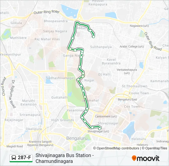 287-F Bus Line Map
