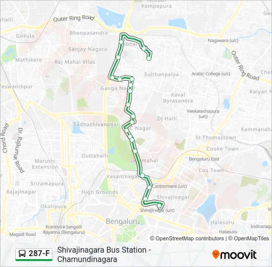 287-F Bus Line Map