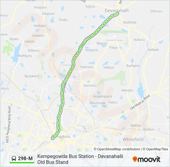 298-M Bus Line Map