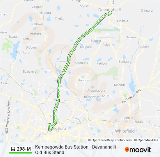 298-M Bus Line Map