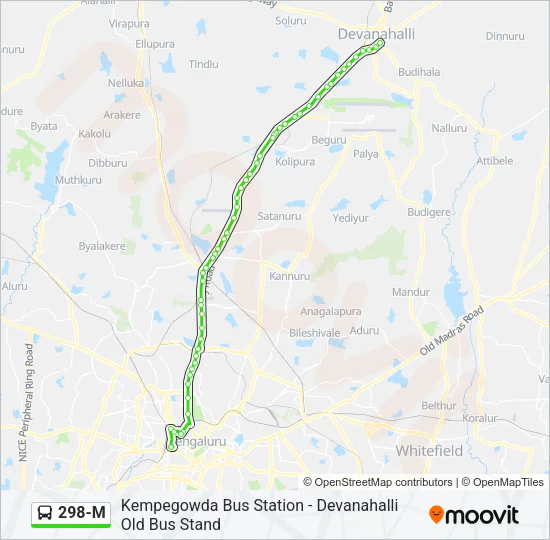 298-M Bus Line Map