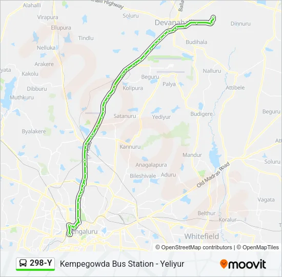 298-Y Bus Line Map