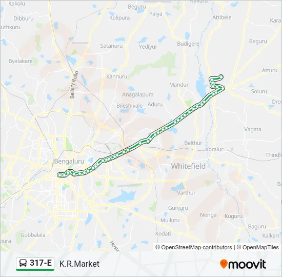 317-E Bus Line Map