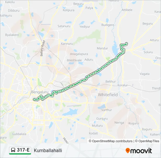 317-E Bus Line Map