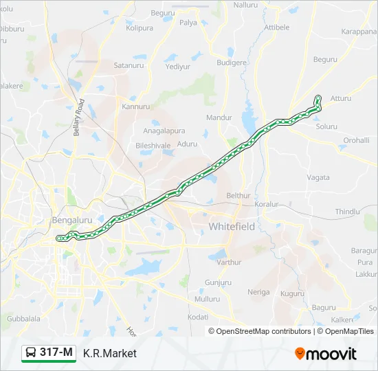 317-M Bus Line Map