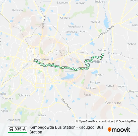 335-A Bus Line Map