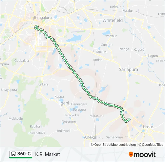 360-C Bus Line Map