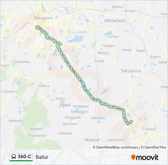 360-C Bus Line Map