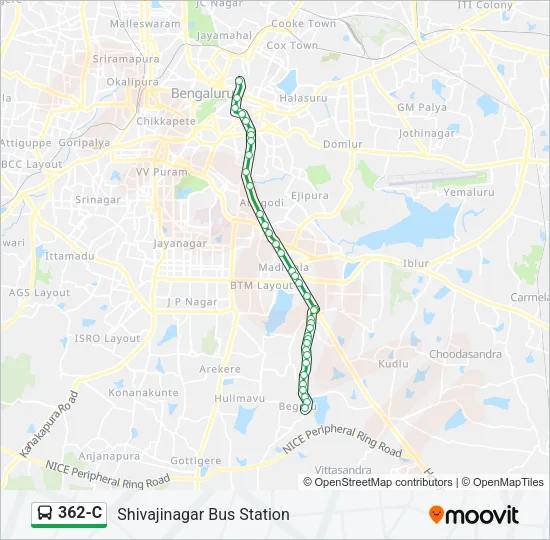 362-C Bus Line Map