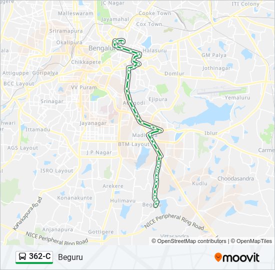 362-C bus Line Map