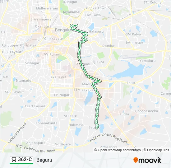 362-C Bus Line Map