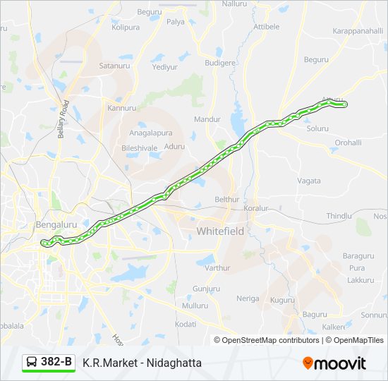 382-B Bus Line Map
