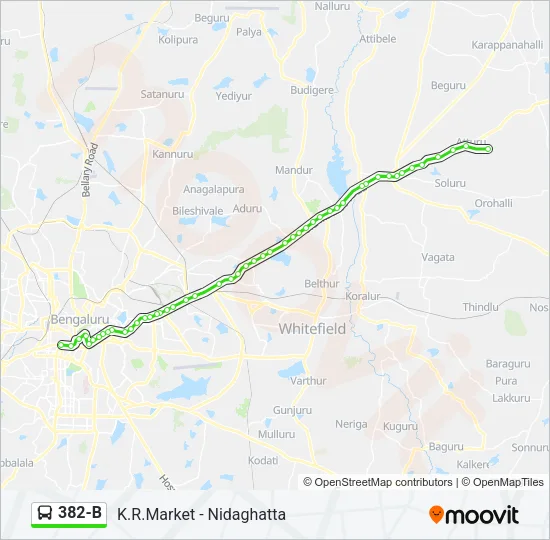 382-B Bus Line Map