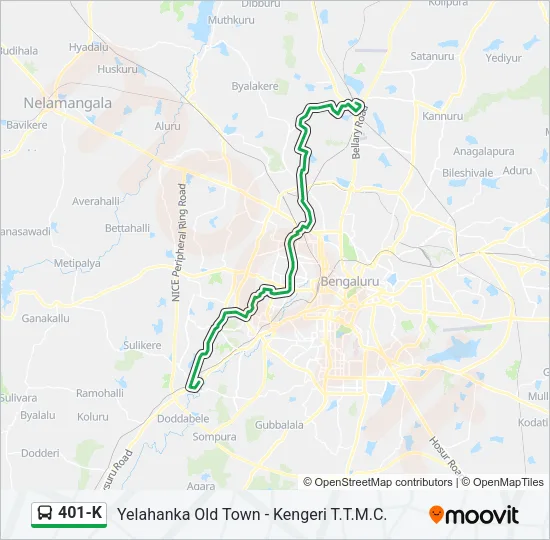 401-K Bus Line Map