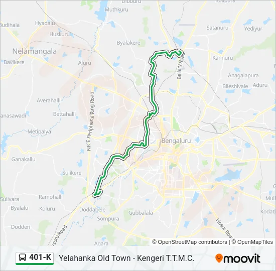 401-K Bus Line Map
