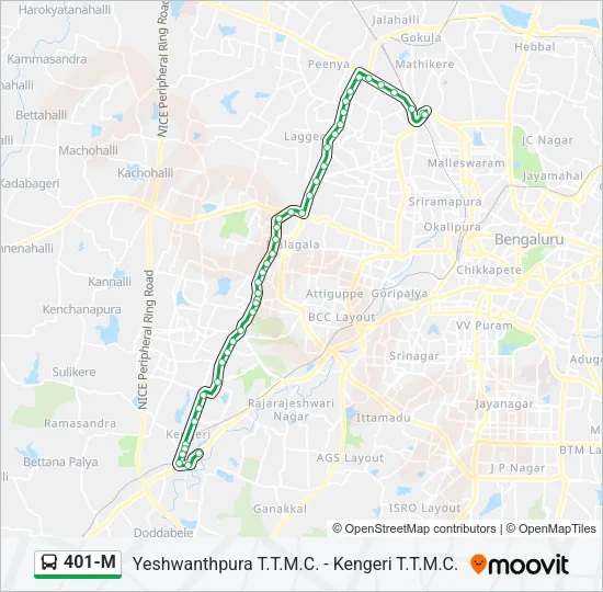 401-M Bus Line Map