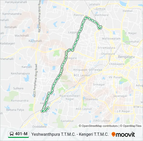 401-M Bus Line Map