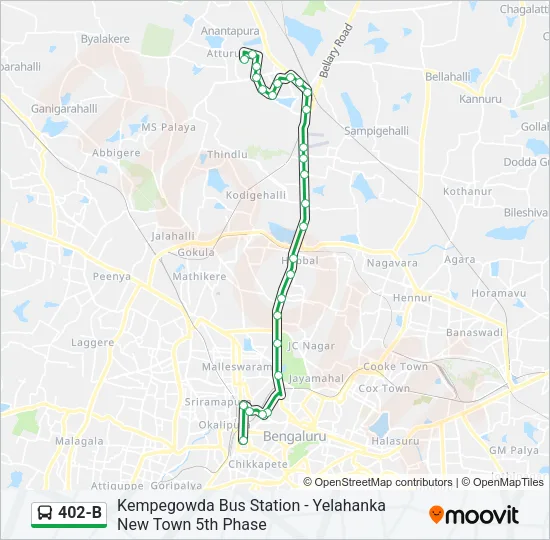 402-B Bus Line Map