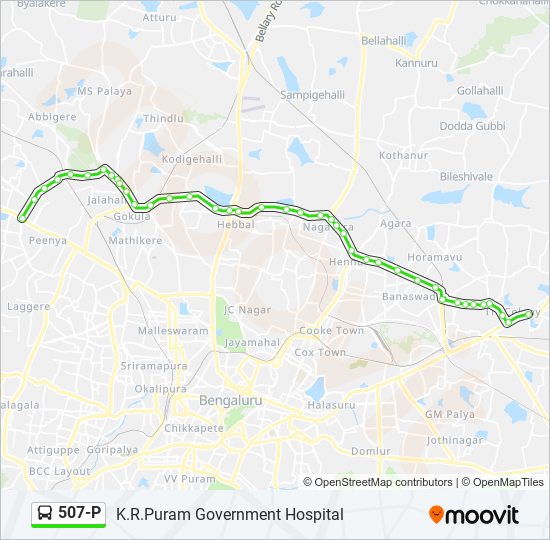 507-P bus Line Map