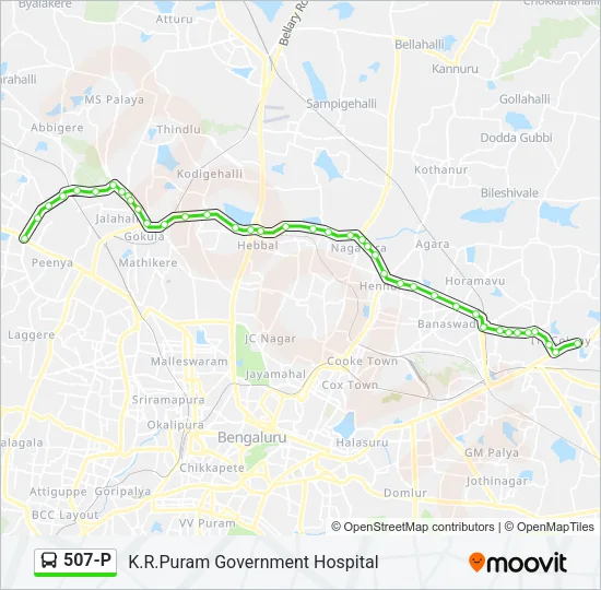 507-P Bus Line Map