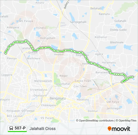 507-P Bus Line Map