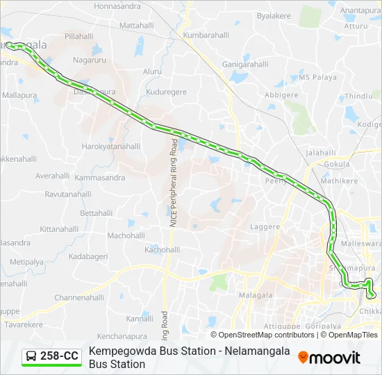 258-CC Bus Line Map