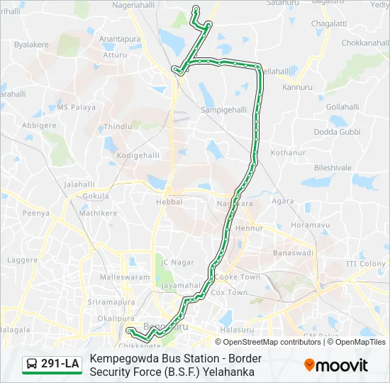 291-LA Bus Line Map