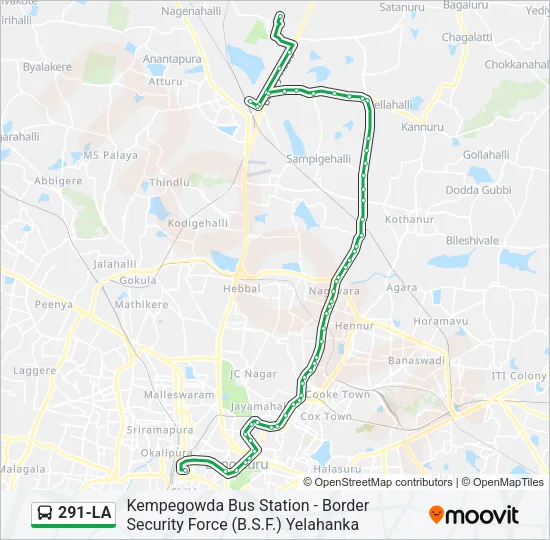 291-LA Bus Line Map