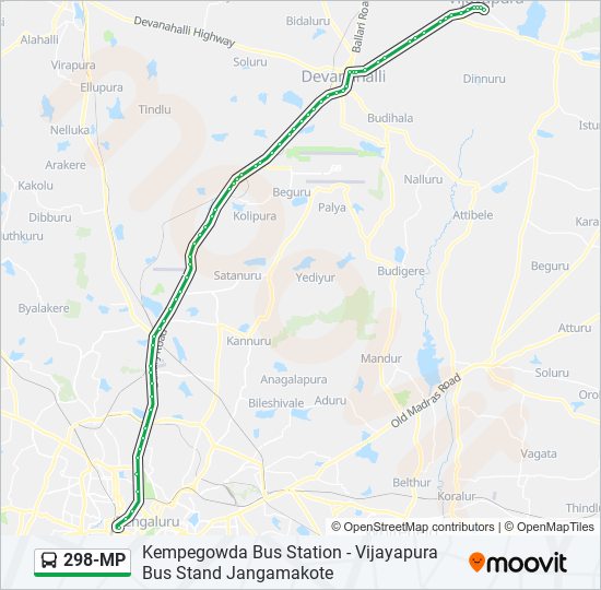 298mp Route: Schedules, Stops & Maps - Vijayapura Bus Stand Jangamakote ...