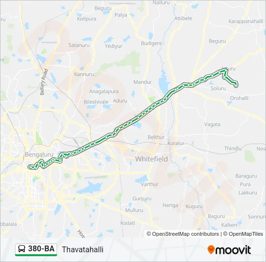 380-BA Bus Line Map