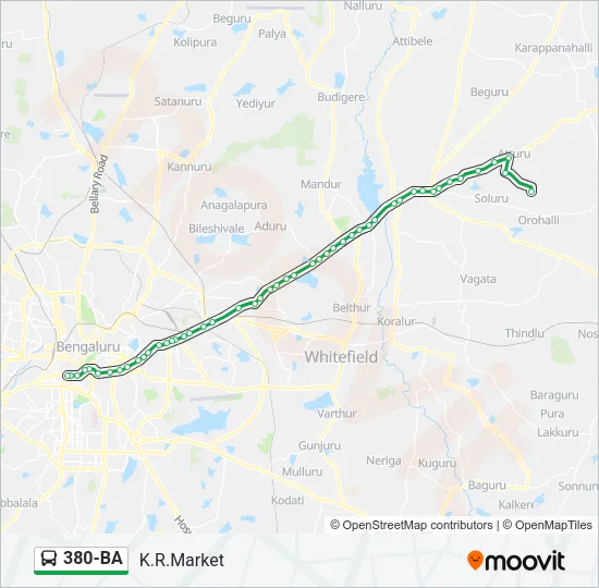 380-BA Bus Line Map