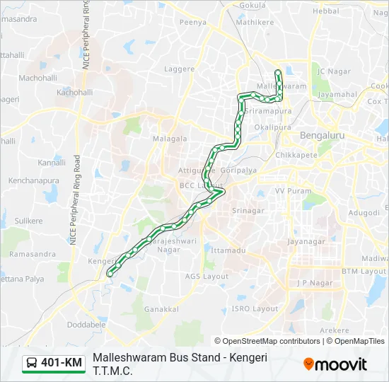 401-KM Bus Line Map