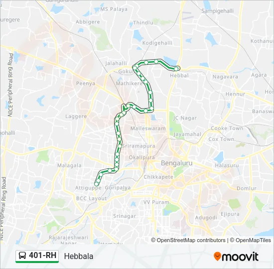 401-RH Bus Line Map