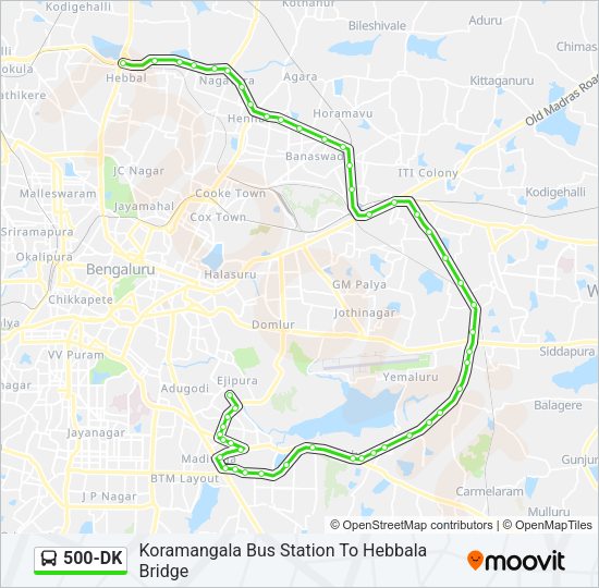 500-DK Bus Line Map