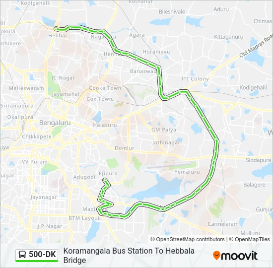 500-DK Bus Line Map