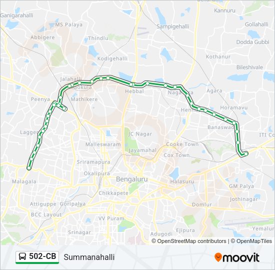 502-CB Bus Line Map