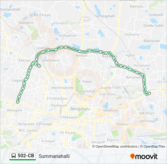 502-CB Bus Line Map