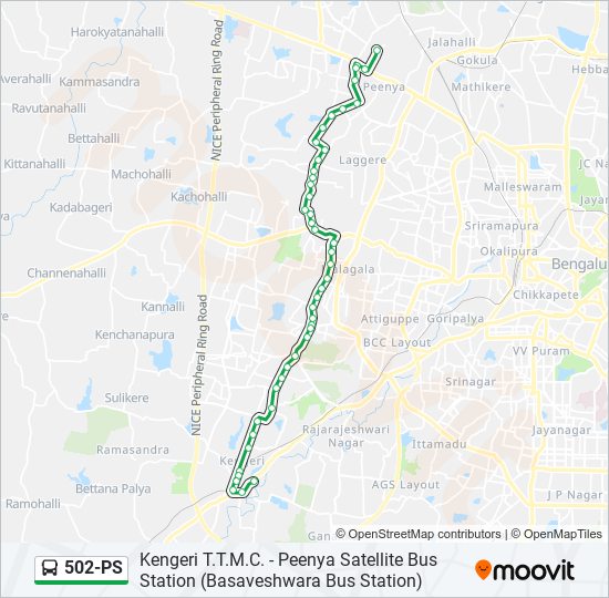 502-PS bus Line Map