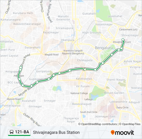 121-BA Bus Line Map