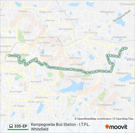335-EP Bus Line Map
