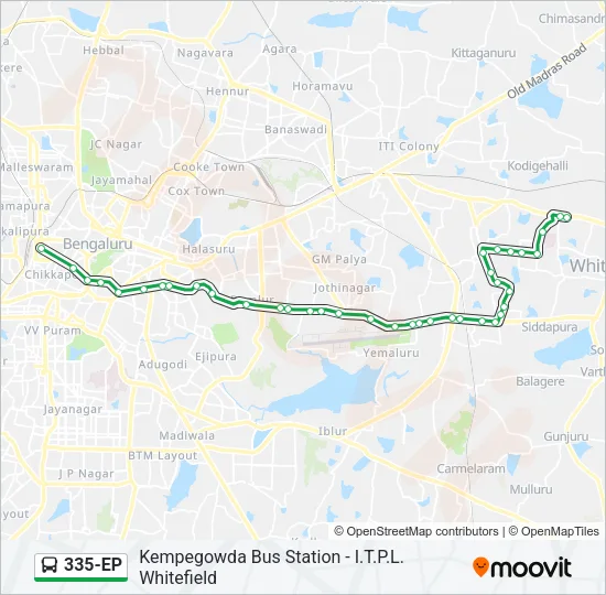 335-EP Bus Line Map