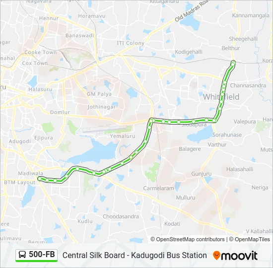 500-FB Bus Line Map