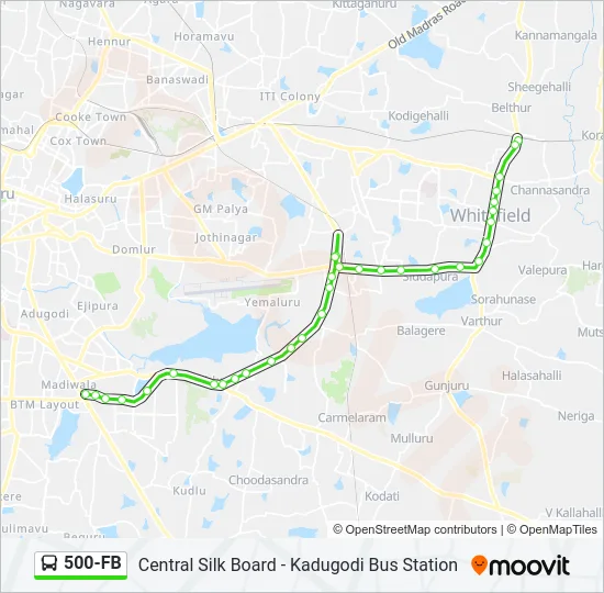500-FB Bus Line Map
