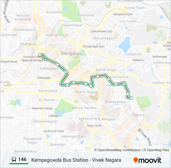 146 Bus Line Map