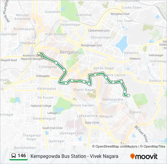 146 Bus Line Map