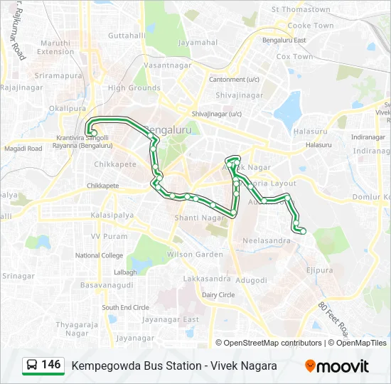 146 Bus Line Map