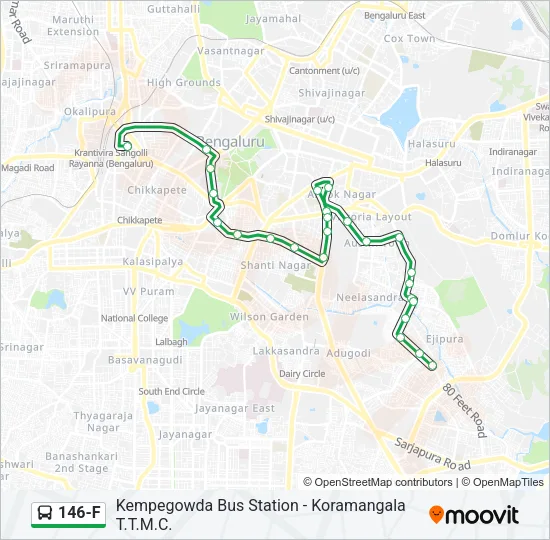 146-F Bus Line Map
