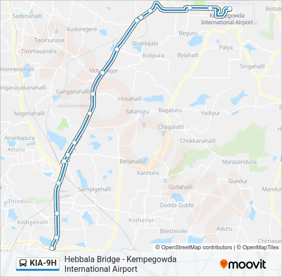 KIA-9H Bus Line Map