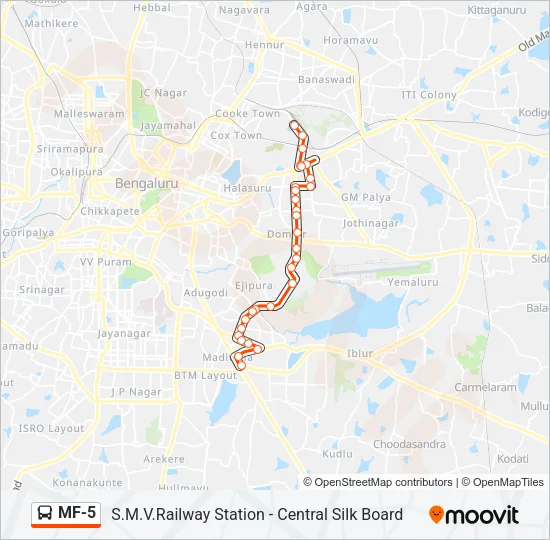 MF-5 Bus Line Map